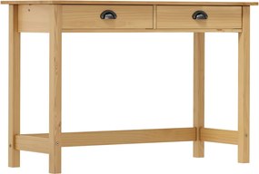 288991 vidaXL Конзолна маса Hill с 2 чекмеджета 110x45x74 см бор масив