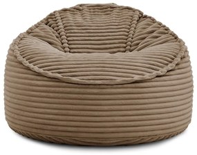 Кафяв пуф от рипсено кадифе Socrate – Bobochic Paris