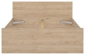 Двойно легло от дъбов декор без ламелно дъно в естествен цвят 140x200 cm Naia – Tvilum