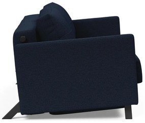 Тъмносин разтегателен диван Cuber с подлакътници Mixed Dance Blue, 100 x 174 cm Cubed - Innovation