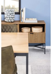 Нисък скрин от дъбов декор в естествен цвят 180x70 cm Jaipur – Actona