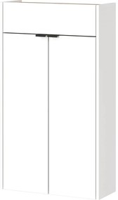 Бяло шкафче от декор от дъб 56x97x22 cm Ameca – Germania