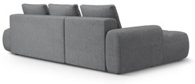 Сив сгъваем/с място за съхранение ъглов диван (ляв ъгъл) Linz – Cosmopolitan Design