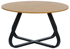 Кръгла масичка за кафе с дъбов плот в естествен цвят ø 80 cm Cesura – Unique Furniture