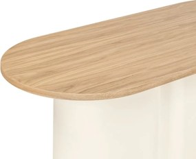 Бежова масичка за кафе с дъбов плот 50x115 cm Looi – noo.ma