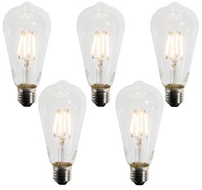 Комплект от 5 E27 LED крушки A60 сензор за здрач 4W 400 lm 2200K