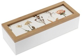 Декоративна кутия Versa Lilled Дървен MDF 9 x 6 x 24 cm