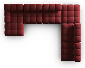 Червен кадифен диван 379 cm Bellis - Micadoni Home