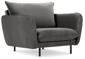 Кресло от тъмносиво кадифе Vienna - Cosmopolitan Design