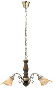 Рустик 3 7093, полилей, бронз+орех, 3х40W