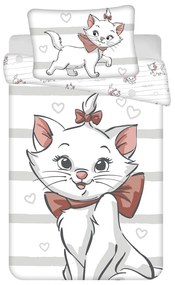 Бяло памучно детско спално бельо 100x135 cm Marie Cat "Bow" – Jerry Fabrics