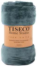 Синя покривка за двойно легло от микроплюш 180x220 cm Cosy - Tiseco Home Studio