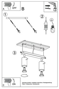 Бяла светлина за таван Etna - Sollux
