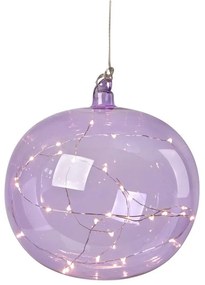 Лилава висяща коледна светлинна украса ø 18 cm Lina – Markslöjd