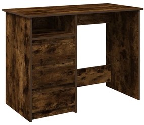 860467 vidaXL Бюро, опушен дъб, 102x50x75 см, инженерно дърво
