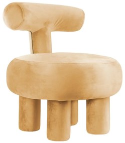 Жълто кадифено кресло Abrazo – Leitmotiv