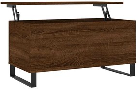 830987 vidaXL Маса за кафе, кафяв дъб, 90x44,5x45 см, инженерно дърво