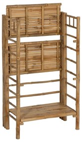 Бамбуков стелаж в естествен цвят 61x104x34 cm Manali – Ixia