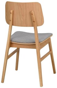 Светлокафяв трапезен стол със светлосива седалка Nagano - Rowico