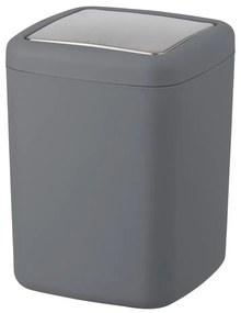 WENKO 23979100 - Кош за отпадъци BARCELONA 15x20 cm антрацит/лъскав хром