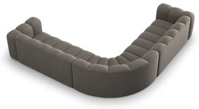 Тъмносив шенилов модулен ъглов диван Lupine – Micadoni