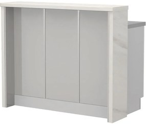 Островна кухненска пейка Modena-Length: 120 cm.-Gray light-White Marble