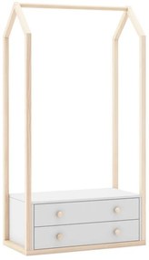 Бял отворен гардероб за деца 80x170 cm Esteban - Marckeric