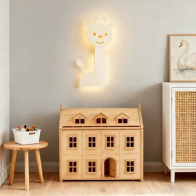Детска стенна лампа бежова с LED 3-степенно димиране - Gigi the Giraffe