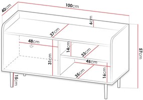 TV шкаф Vasina 100