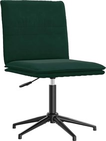 4101269 vidaXL Трапезен стол, тъмнозелен, кадифе