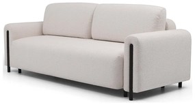Бежов/кремав сгъваем/с място за съхранение диван от прежда с примки от букле 244 cm Arcadova – ELTAP