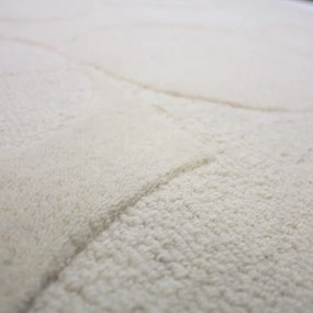 Ръчно изработен вълнен кръгъл килим в цвят слонова кост ø 160 cm Gigi – Flair Rugs