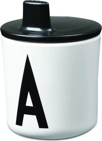 Черен капак за чаша , ø 7 cm - Design Letters