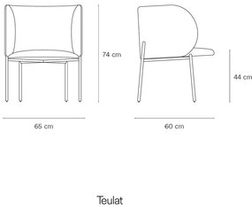 Бял фотьойл от изкуствена кожа Mogi - Teulat