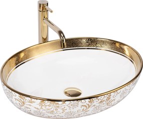Умивалник за плот Rea Margot White/Gold