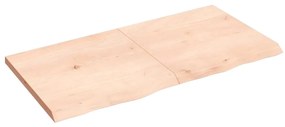 3156312 vidaXL Плот за маса, 120x60x(2-4) см, необработен масивен дъб