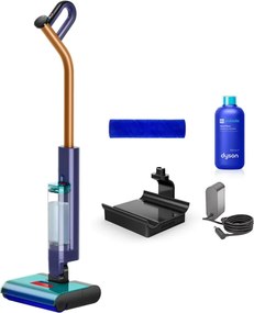 Уред за мокро и сухо почистване Dyson Clean+Wash Hygiene 432030-01, 530/760 мл, 45 мин, 350 м2, 4 режима, Самозадвижване, Сушене на ролката, Пруско синьо/меден