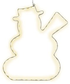 Висяща LED декорация Lumiwall Snowman, височина 50 cm - Star Trading