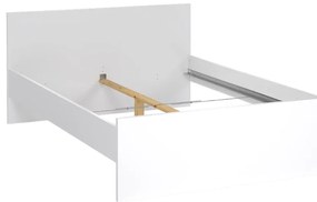 Бяло двойно легло 140x200 cm ПДЧ без ламелно дъно Naia – Tvilum