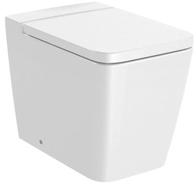 Тоалетна чиния Roca SQUARE - A347537000, долепена до стената, двойно оттичане, 36x56x40см
