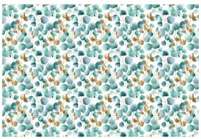 Фототапет – Златни и тюркоазени листа