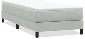 3315813 vidaXL Box Spring легло без матрак Светло сиво 100x210 cm кадифе
