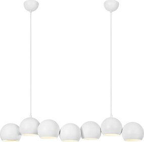 Бяло висящо осветително тяло с метален абажур Cupolo – Markslöjd