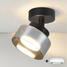 Brilagi - LED Точково осветително тяло AURA LUX 1xGX53/30W/230V Ø 13 см черно/опушено