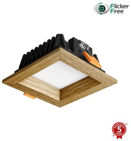 APLED - LED Лампа SQUARE WOODLINE LED/3W/230V 4000K 9x9 см дъб масивнo дървo