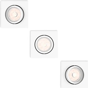 Philips 50193/31/PN - Комплект от 3 вградени осветителни тела ENNEPER, 1xGU10/5,5W/230V