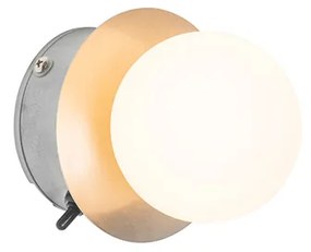 Стенна лампа от стомана IP44 с превключвател - Cederic