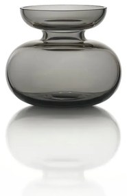 Светлосива стъклена ръчно изработена ваза (височина 9 cm) Inu – Zone