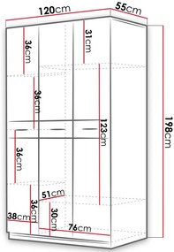 Гардероб Радж 1 детелина-Роза