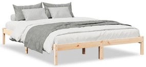 852408 vidaXL Екстра дълга рамка за легло, без матрак, 160x210 см, бор масив